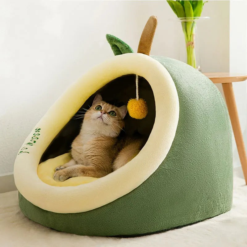 lit-pour-chat-vert-douillet