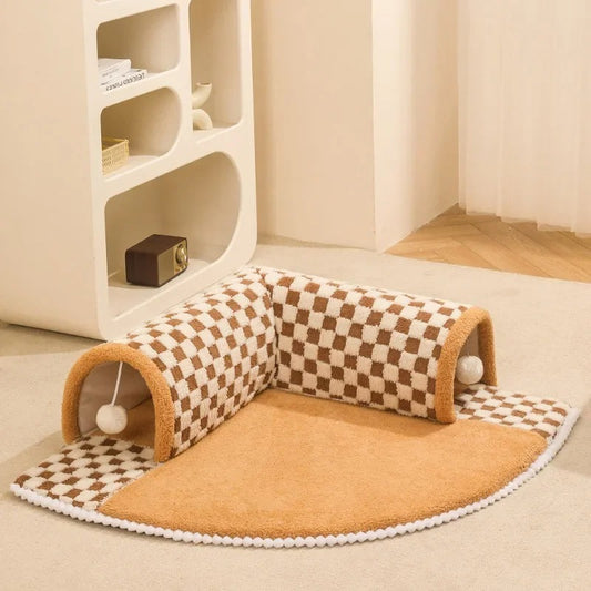 Coussin chat avec tunnel de jeu | CatyPlay ™