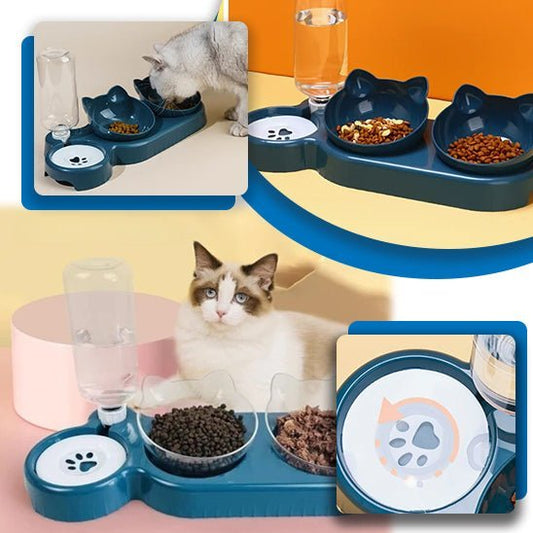 GAMELLE CHAT _ Aquafood™ Bol automatique 3 en 1 - CONFORTDEMONCHAT