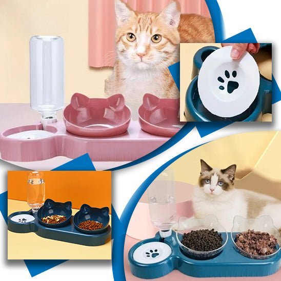 GAMELLE CHAT _ Aquafood™ Bol automatique 3 en 1 - CONFORTDEMONCHAT