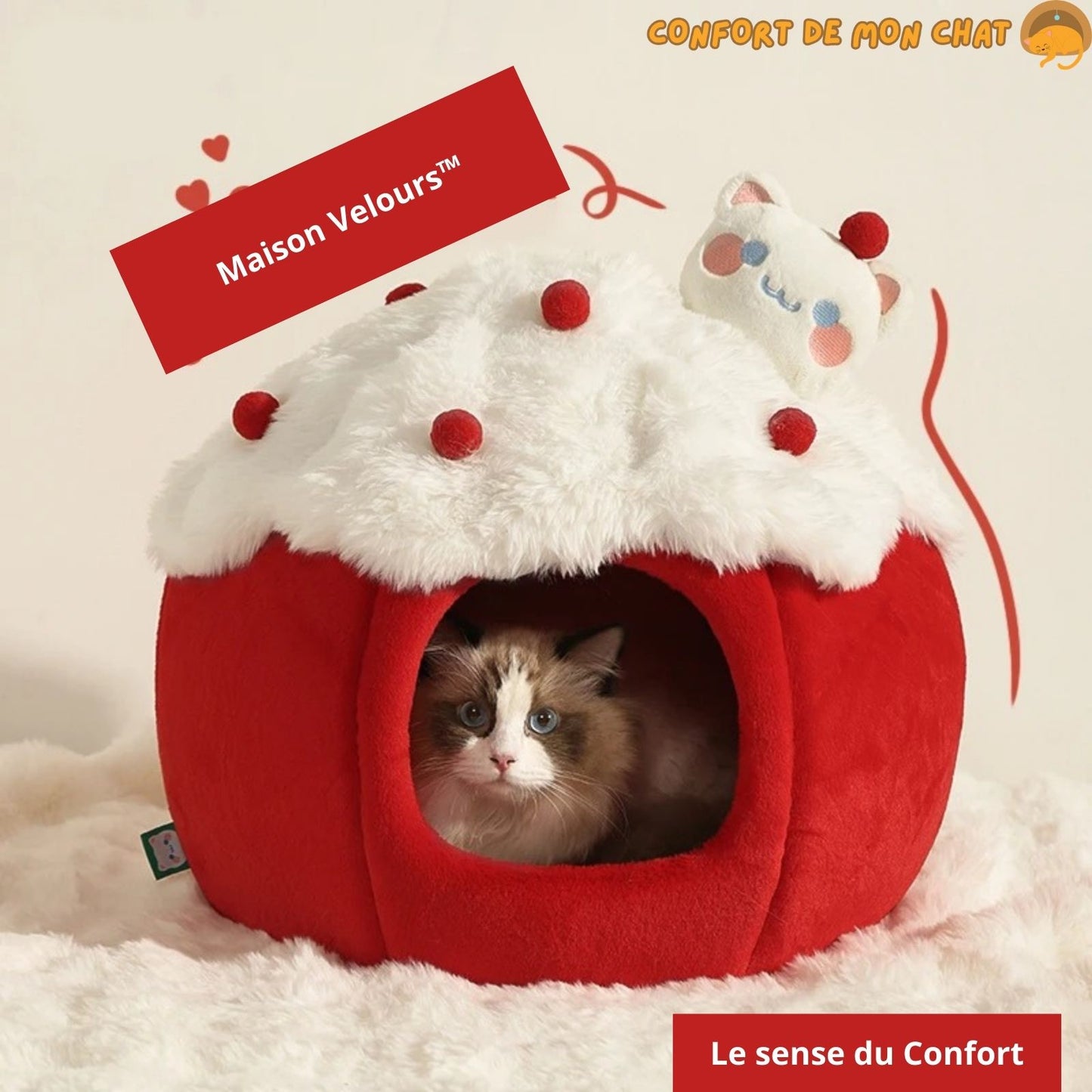 Niche pour chat-Velours™