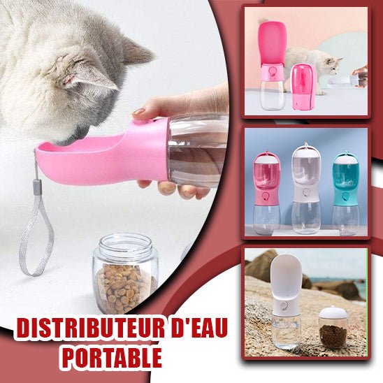 Aquafood™ Bouteille d'eau et nourriture 2 en 1 - CONFORTDEMONCHAT